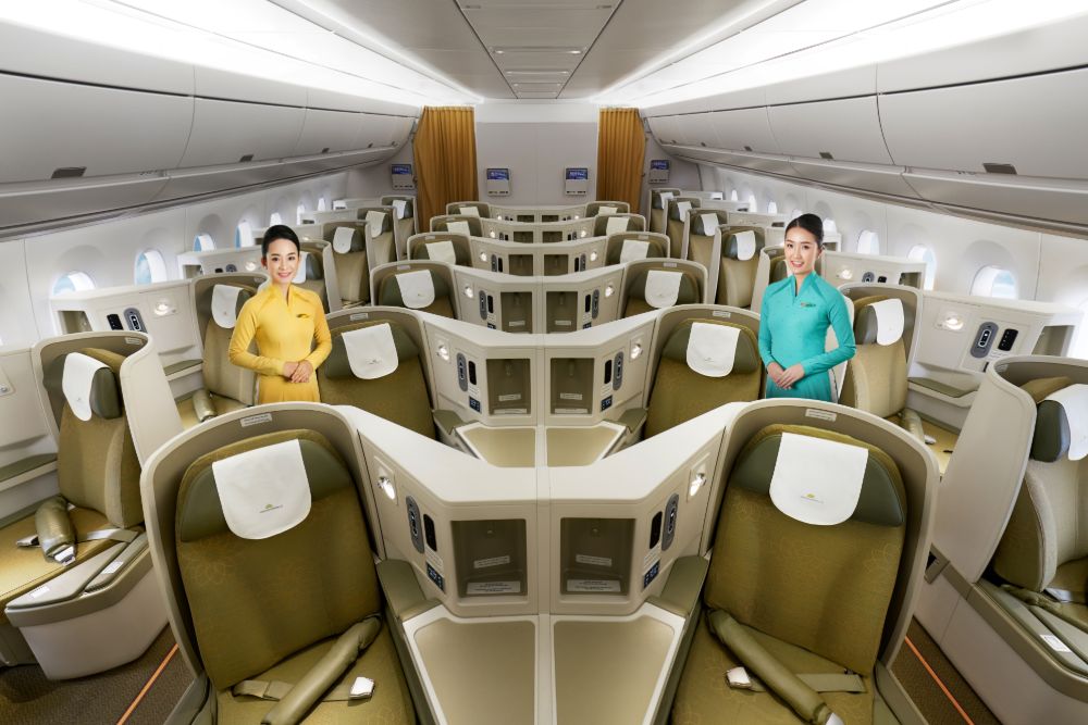Vietnam Airlines cung cấp dịch vụ chất lượng với khoang ngồi rộng rãi, thoải mái