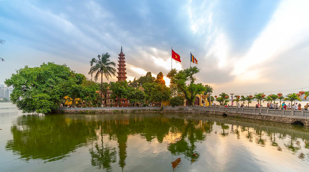 Tran Quoc Pagoda stands as Hanoi’s oldest Buddhist temple, gracefully set on a small island in West Lake