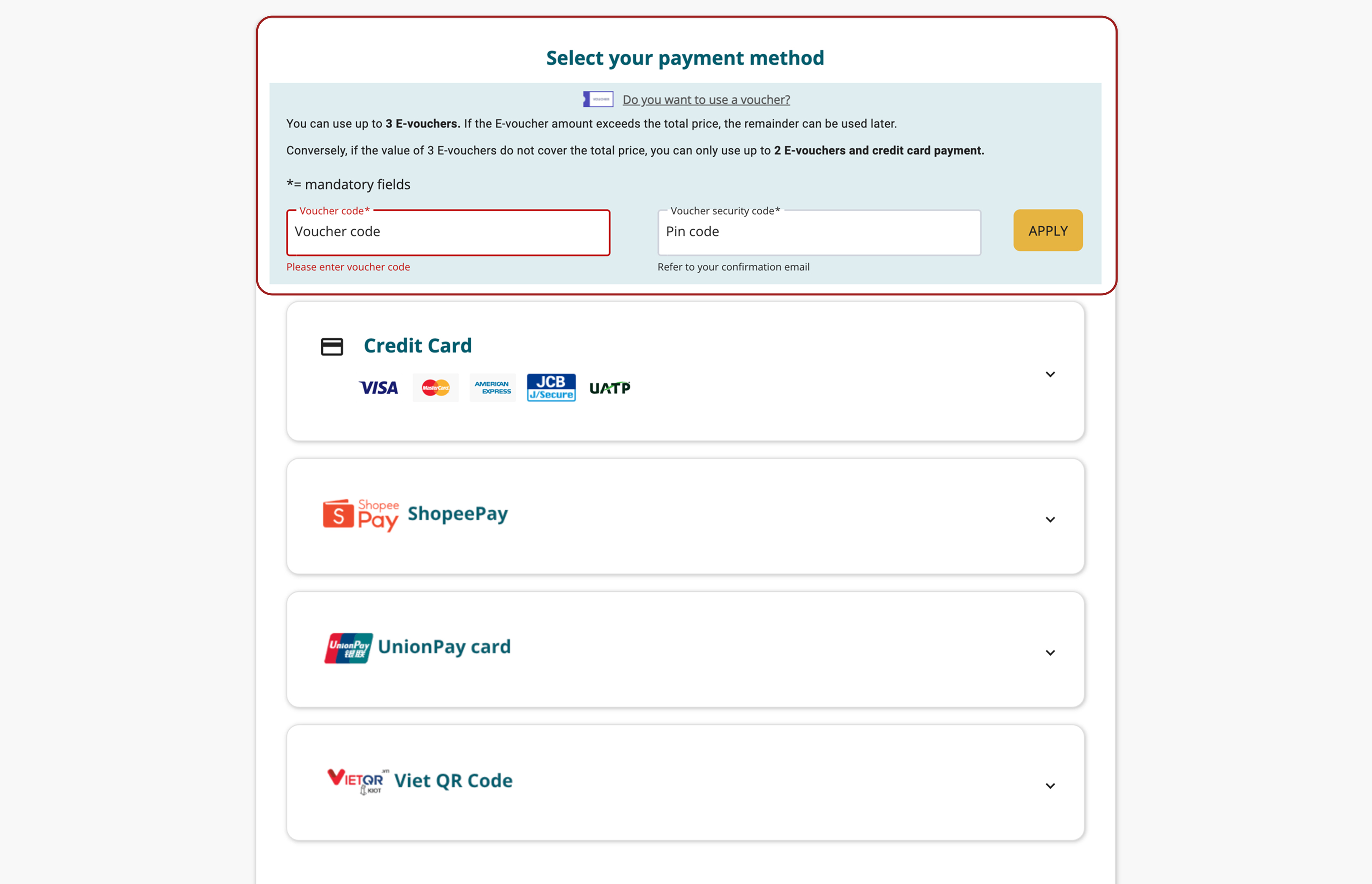 Guía para comparar billetes en el sitio web paso 2.3.
