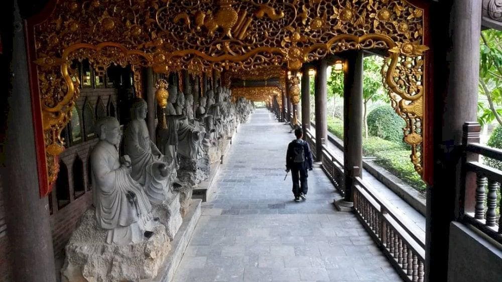 The Arhat Corridor at Bai Dinh Pagoda is a remarkable architectural feature and a significant spiritual landmark