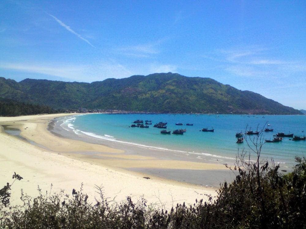 Dai Lanh Beach is a pristine beach known for its crystal-clear water and golden sand