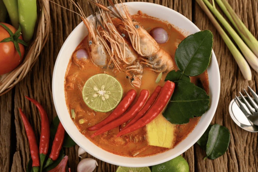 Thai cuisine is famous for its spicy and sour flavors