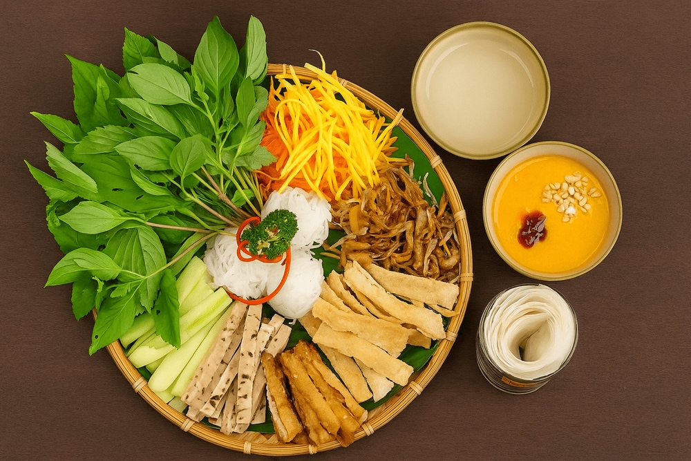 The balanced vegan menu includes standout items like mushroom hotpot, spicy mushroom fried rice, veggie tempura, and Zenhouse spring rolls
