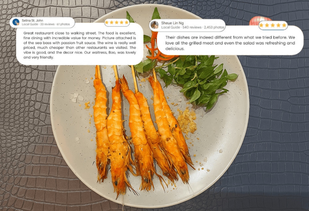 Many dinners have left positive reviews about HOME Hoi An