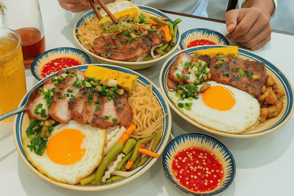 A Hanoi branch inspired by the famous Saigon original, offering flavorful grilled pork and authentic Southern rice plates (Source: Fanpage Bep Com Tam)