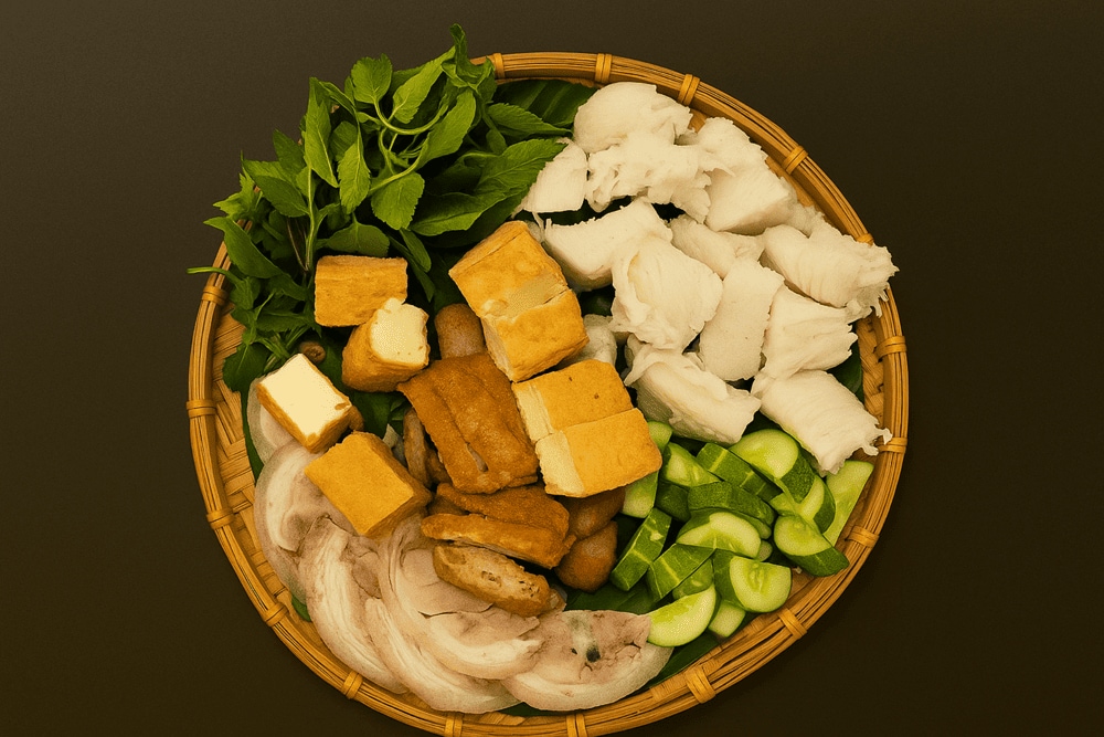 The restaurant also serves a variety of traditional Vietnamese dishes such as “bun dau mam tom” and “banh cuon” with grilled pork