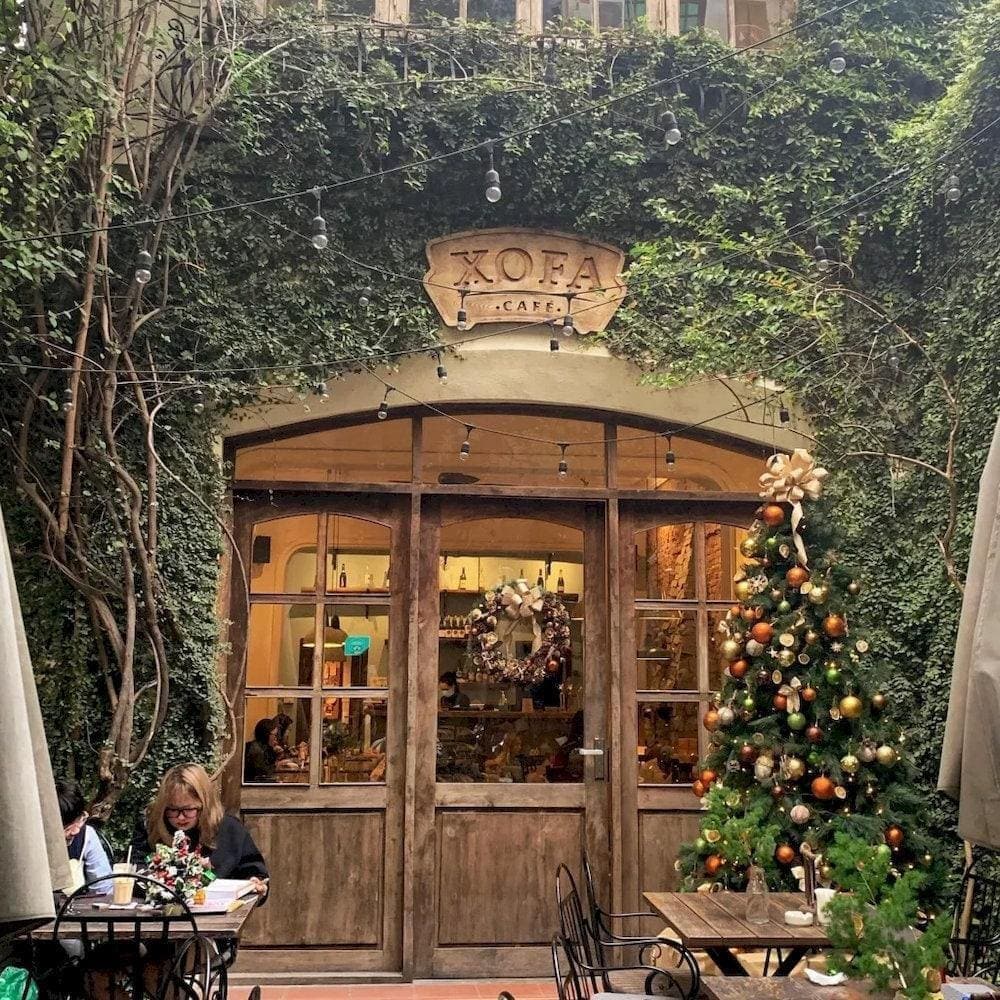 A peaceful 24/7 café with cozy interiors and rich coconut coffee, perfect for night owls