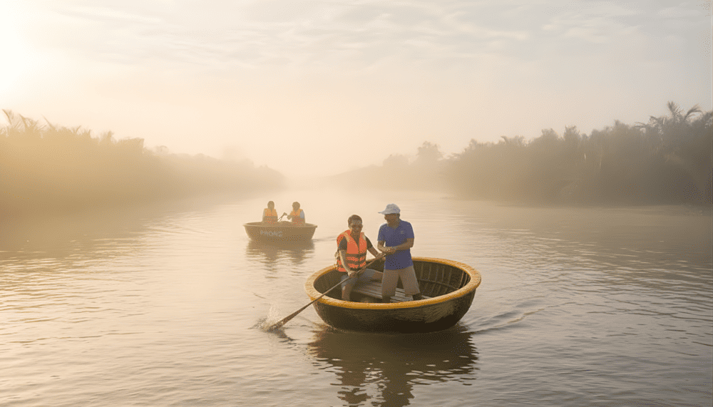 Visitors who are feeling adventurous can even hop on a boat to try a slow spin with guidance from the boatman