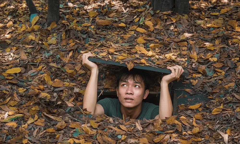 The entrance to the tunnels was cleverly disguised, making it extremely difficult for American forces to detect
