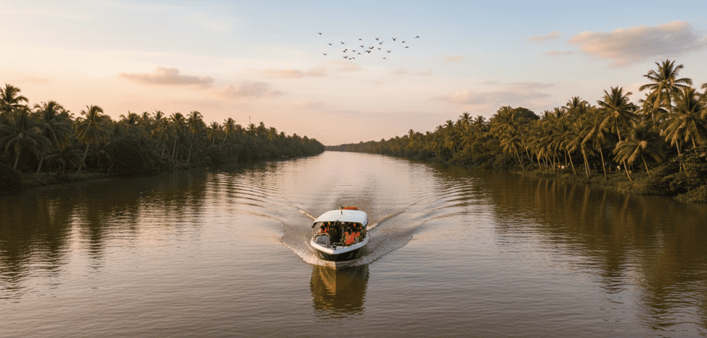 The speedboat is a popular choice among visitors traveling to the Cu Chi Tunnels, offering a scenic and unique way to reach the site