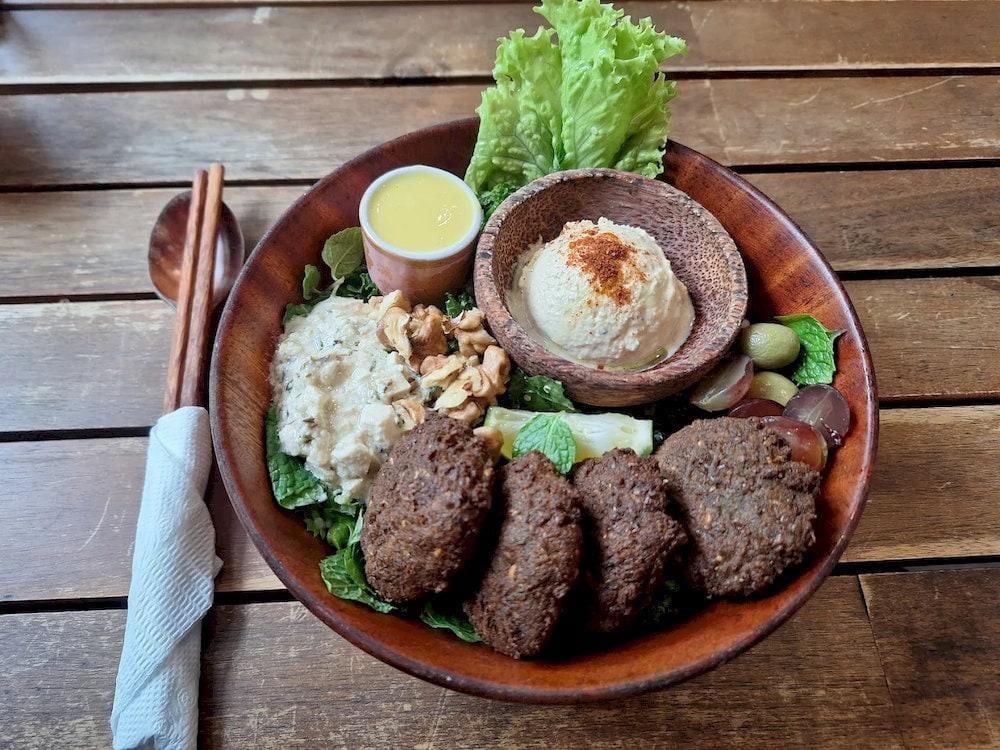 This reflects the café's dedication to promoting environmental consciousness alongside healthy eating