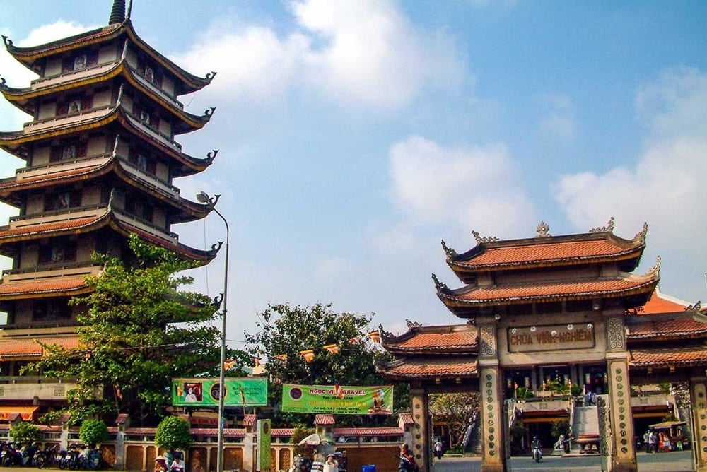 Vinh Nghiem Pagoda holds significant importance as one of the largest and most revered Buddhist places in Vietnam