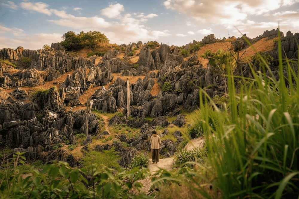 Besides its geological significance, the plateau is a place where human life has adapted to harsh rocky terrain for thousands of years