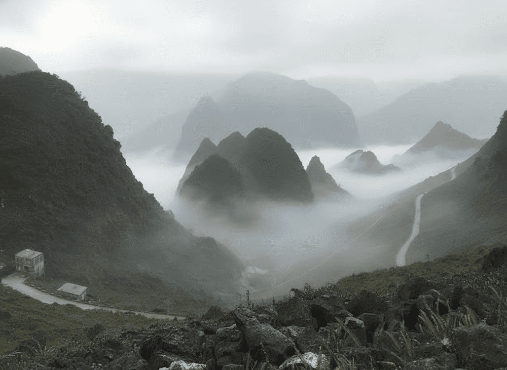 Fossils of trilobites, crinoids, brachiopods, and prehistoric plants have been discovered in the Dong Van Karst Plateau