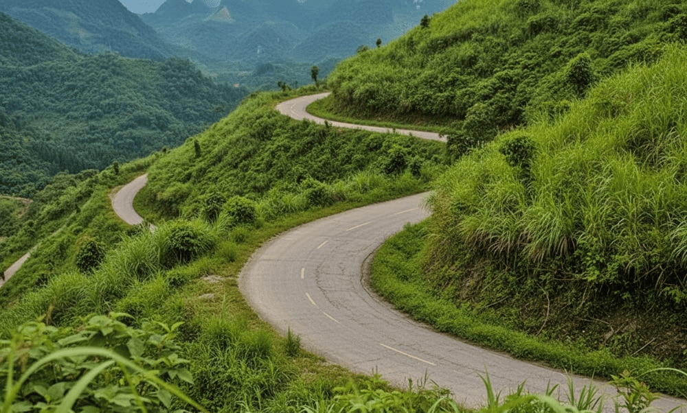Panoramic views of limestone peaks, valleys, and drifting clouds from elevated vantage points