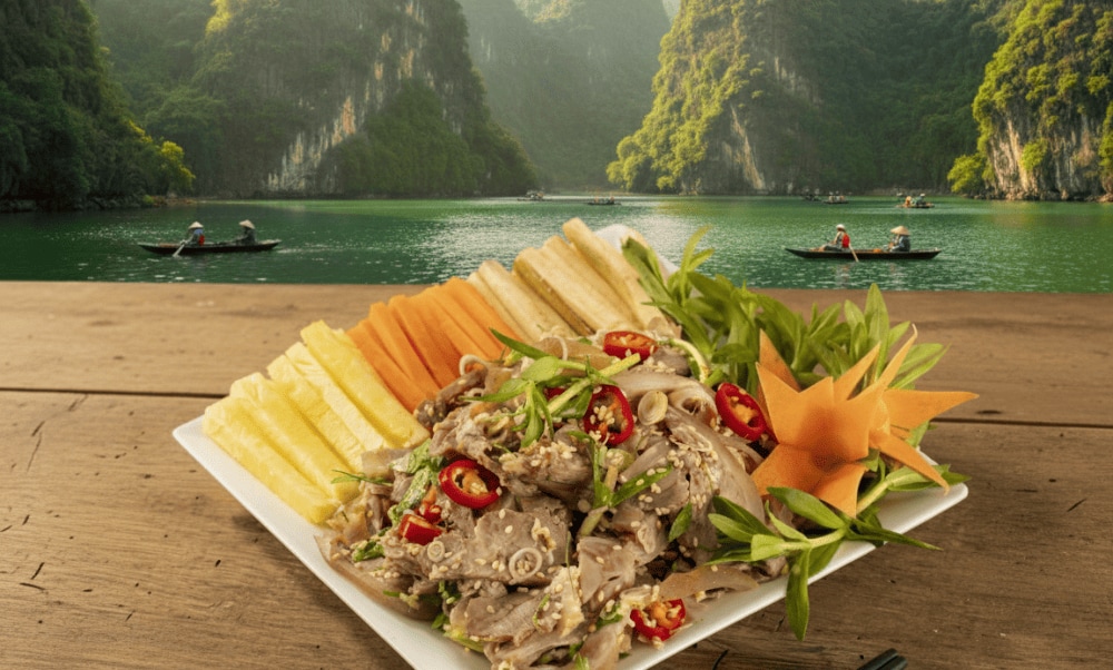 Ninh Binh is known for its distinctive cuisine, featuring bold flavors and locally sourced fresh ingredients