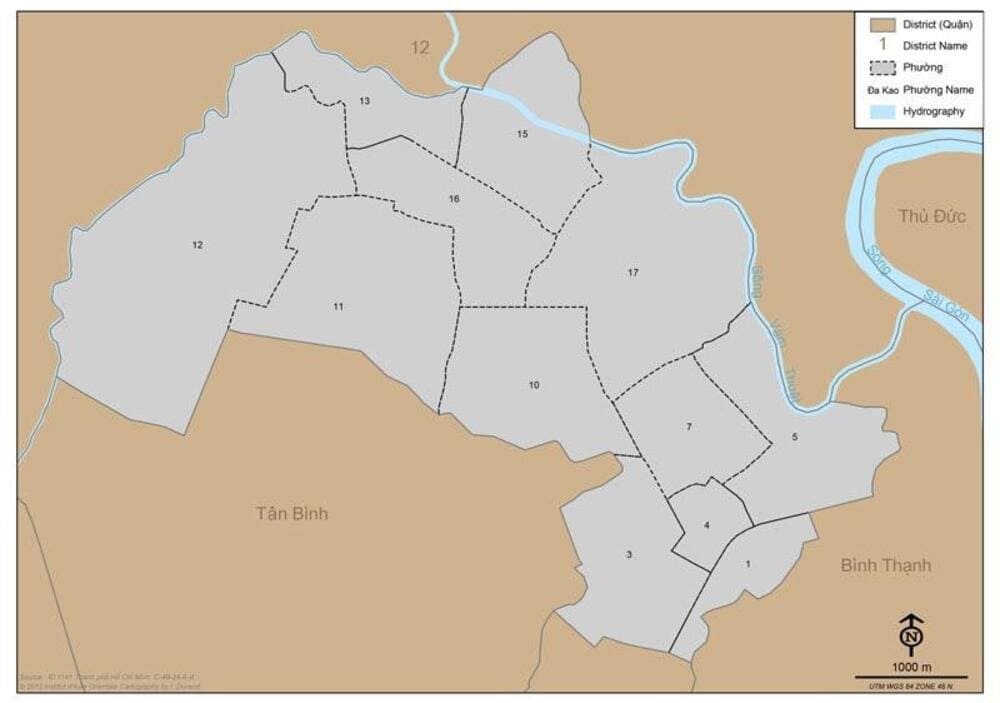 The geographical location of Go Vap District