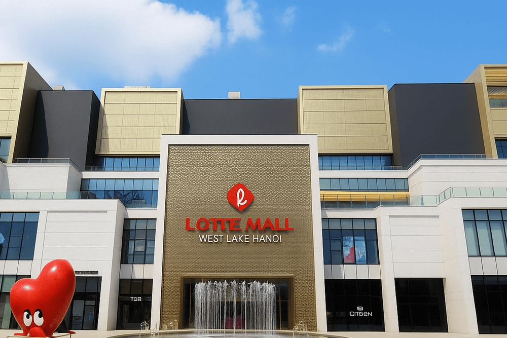 Lotte Mall Hanoi offers a multifunctional space that integrates shopping, dining, and entertainment
