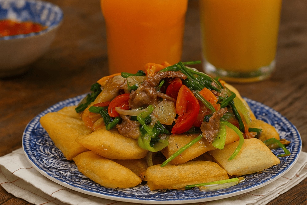 Pho chien phong offers a unique dining experience that blends crunch, warmth, and umami