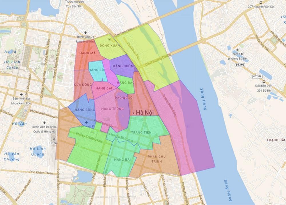 Map of Hoan Kiem District