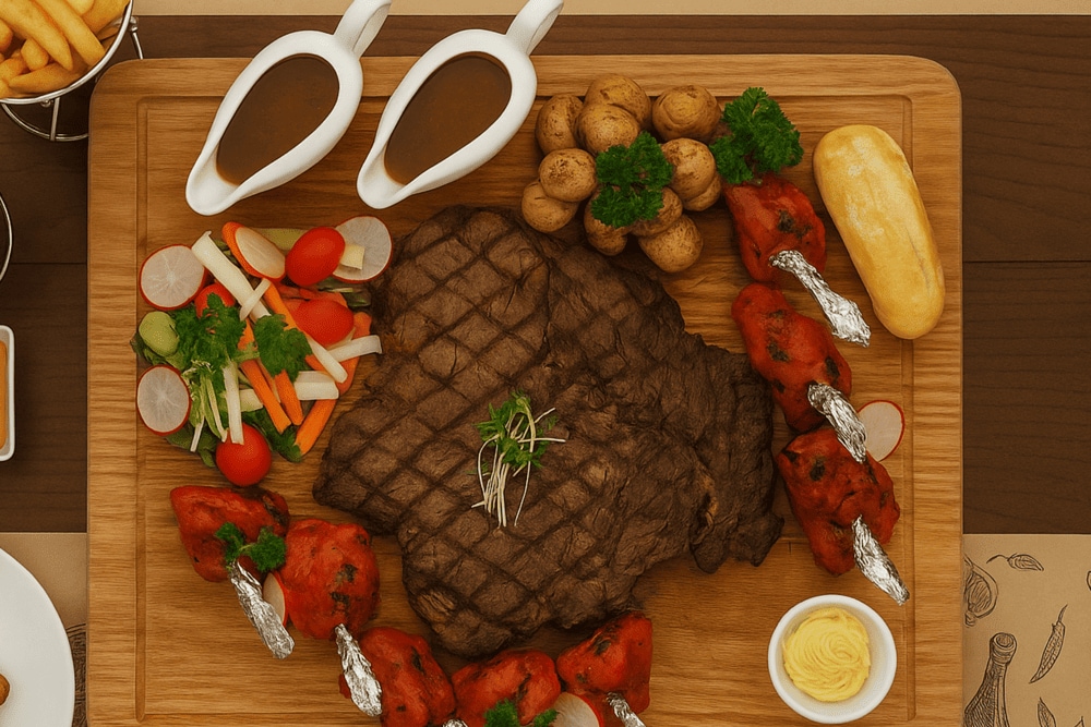 Steaks are tender and flavorful, plated beautifully with refined presentation