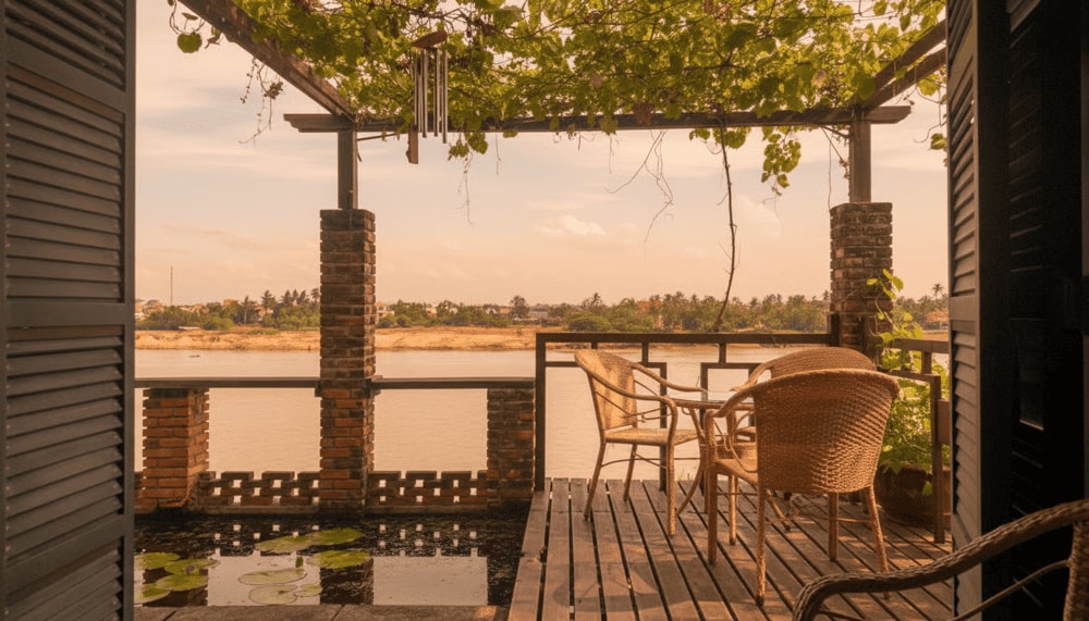 A peaceful riverside retreat at U Cafe Hoi An, where nature and tranquility blend seamlessly