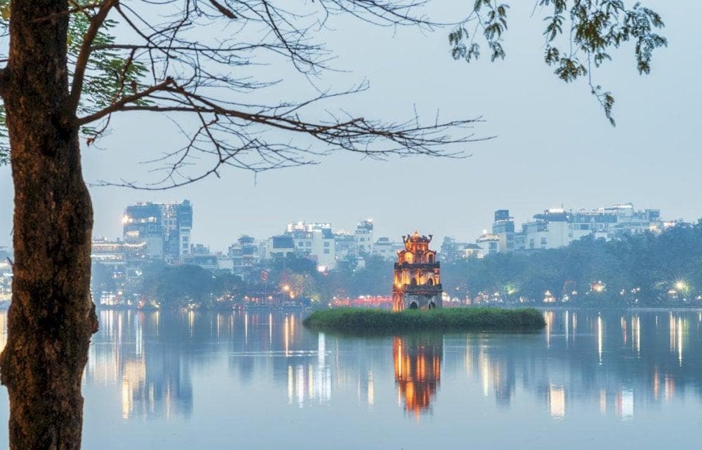 Hoan Kiem Lake is the heart of Hanoi