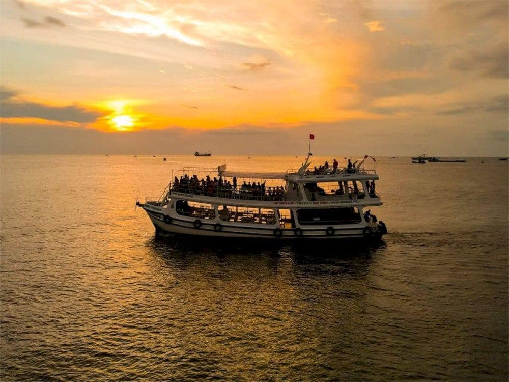 Beautiful sunset in An Thoi Port