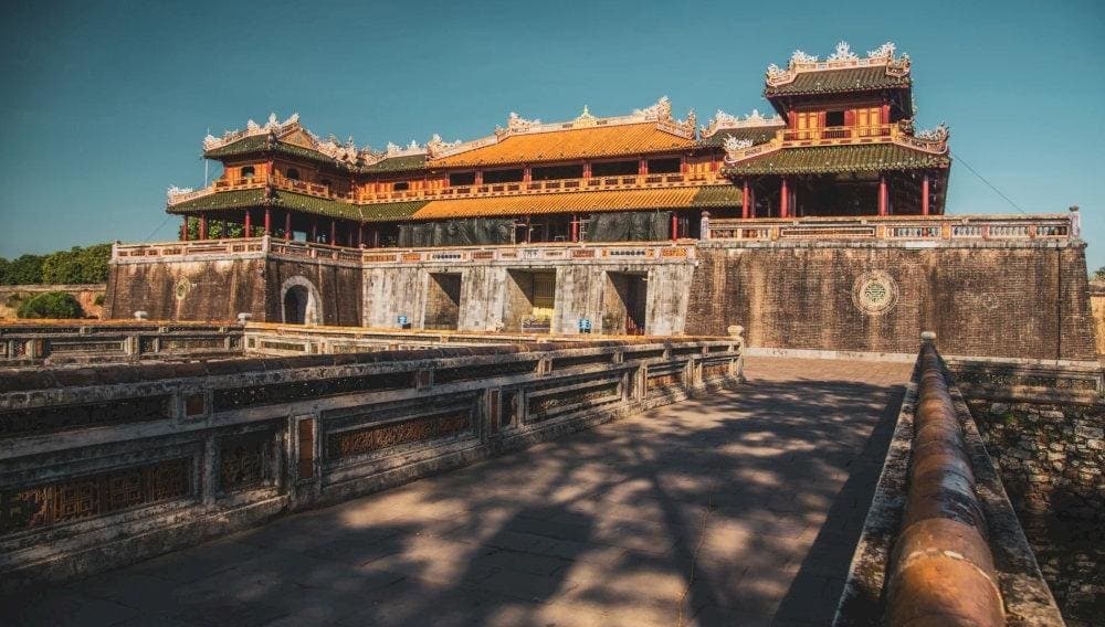 The gate opens the path to the residence of the Nguyen Dynasty kings