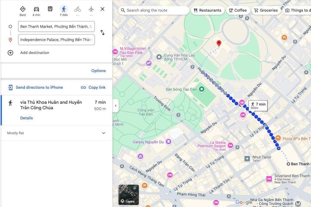 The Independence Palace is located just 500 meters from Ben Thanh Market, making it less than a 10-minute walk away