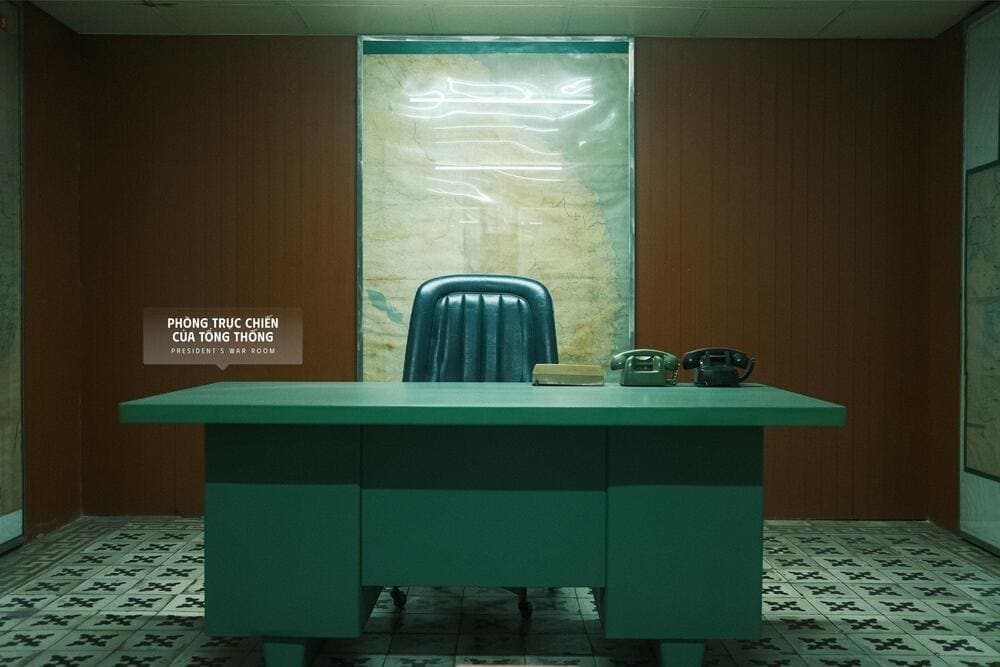 The President's War Room enabled him to promptly monitor and direct the situation in the event of war (Source: Dinh Doc Lap - Independence Palace)