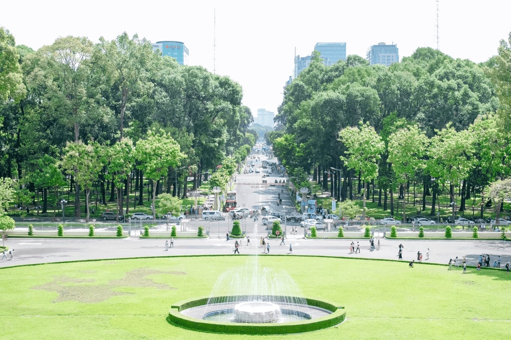Visitors can enjoy a panoramic view of the city from the rooftop of the Independence Palace (Source: Dinh Doc Lap - Independence Palace)
