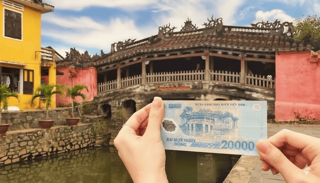 The Japanese Bridge, with its distinctive architecture, was featured on Vietnam’s 20,000 VND banknote