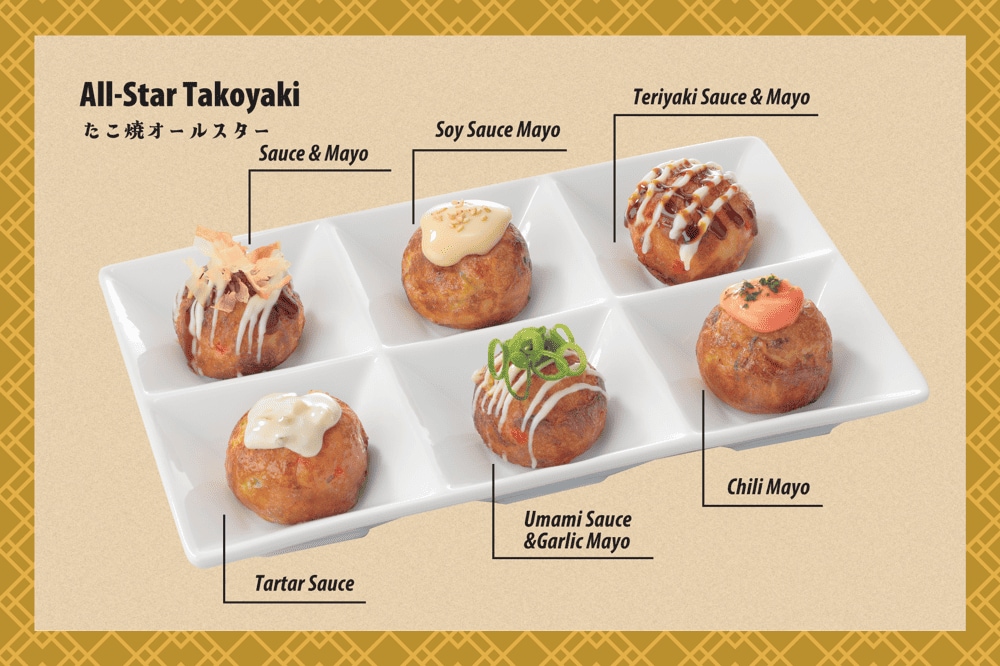 Oedo Alley is designed as a food court, which serves many traditional Japanese foods like takoyaki, ramen, etc. (Source: Fanpage Oedo Alley - Japanese Food Village)