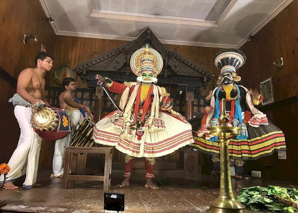 Attend a Kathakali performance to experience the mesmerizing storytelling through dance, music, and vibrant costumes