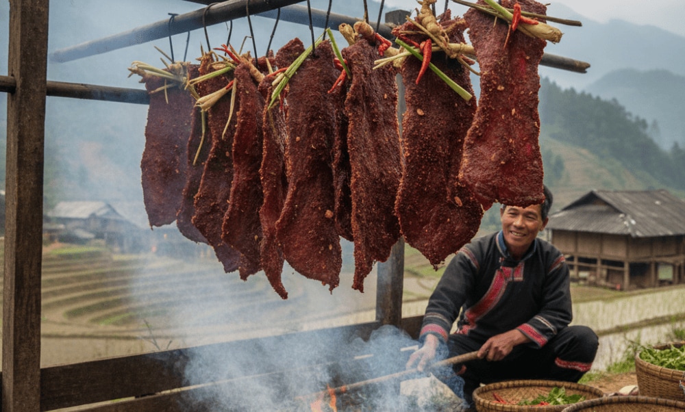 These famous pork, salmon and grilled are the favorite dishes of visitors in Sapa