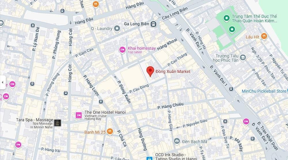 Map of Dong Xuan Market