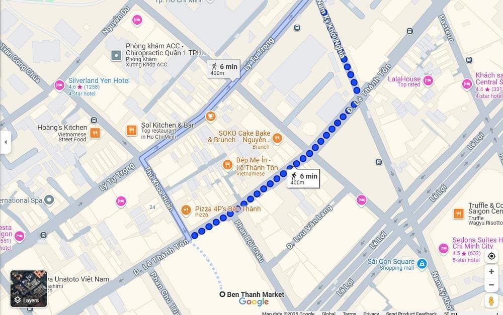 It takes about 5 mins walking from Ben Thanh Market to the museum