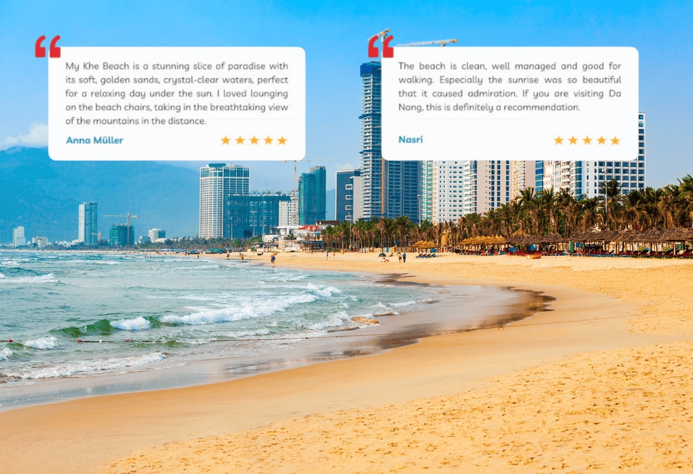 International visitors always adore My Khe Beach and often praise it with kind words (Source: Canva)