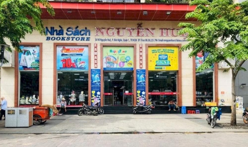 Nguyen Hue Bookstore is located on the 1st floor of The Cafe Apartments