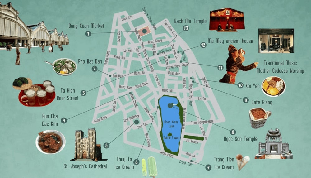 Hanoi Old Quarter Map