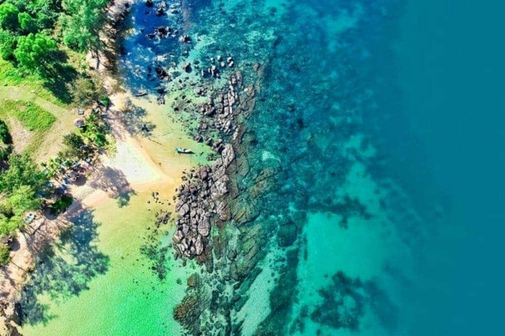 Ong Lang Beach is famous for its crystal-clear waters