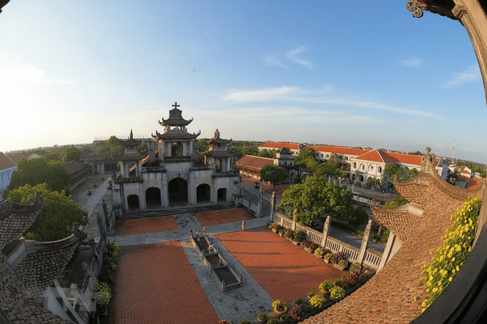 Phat Diem Cathedral is a grand architectural complex, renowned as the Catholic pilgrimage site in northern Vietnam
