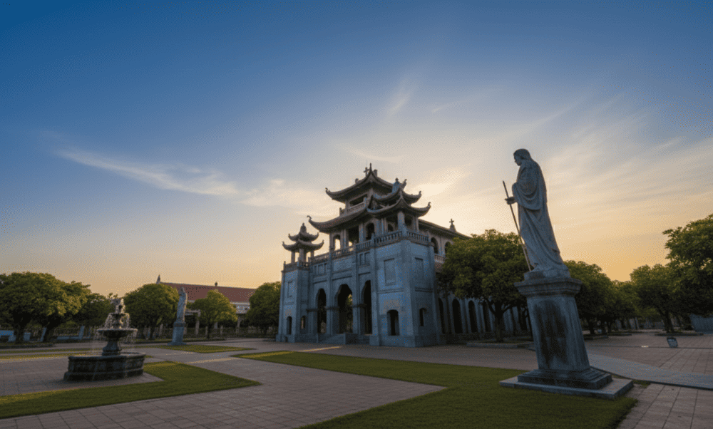 The Phuong Dinh was completed in 1899, marking the final structure in the stone complex of Phat Diem
