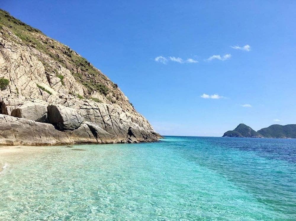 The aerial view of Minh Chau Beach