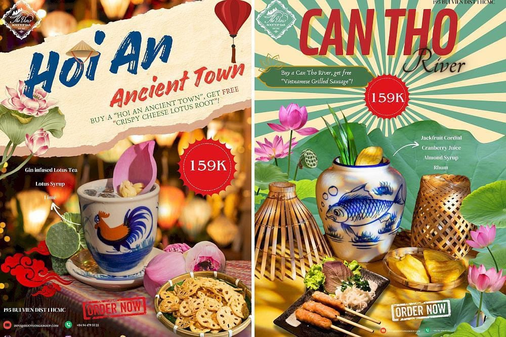 Each cocktail at The View Rooftop is a flavorful journey across Vietnam, from the gentle charm of Hoi An to the tropical notes of Phu Quoc (Source: The View Rooftop Bar & Eatery)