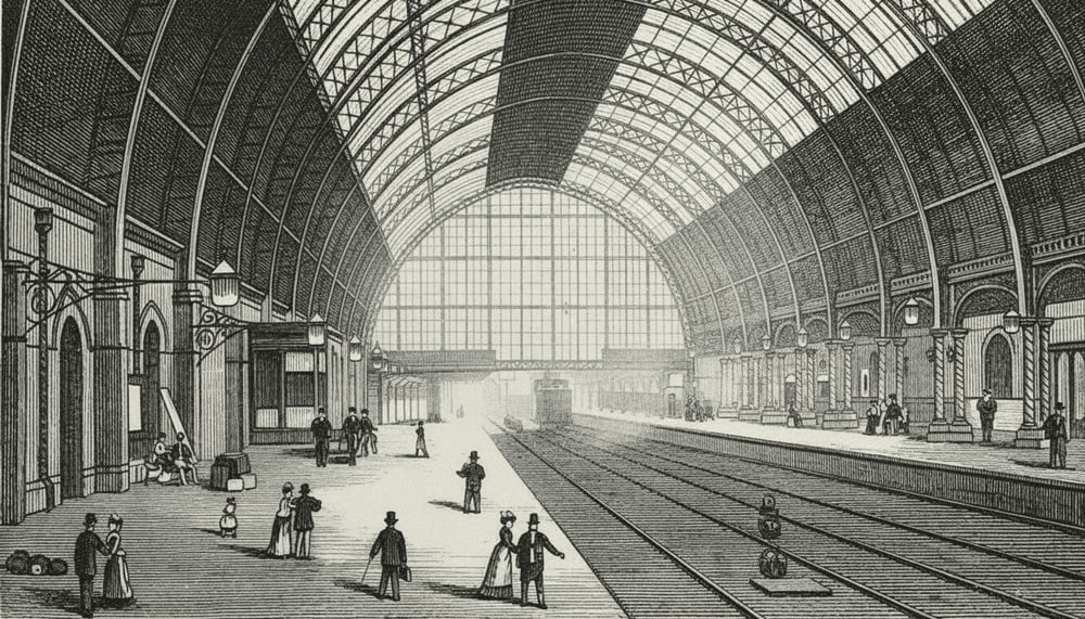 Middlesbrough Railway Station in 19th-century