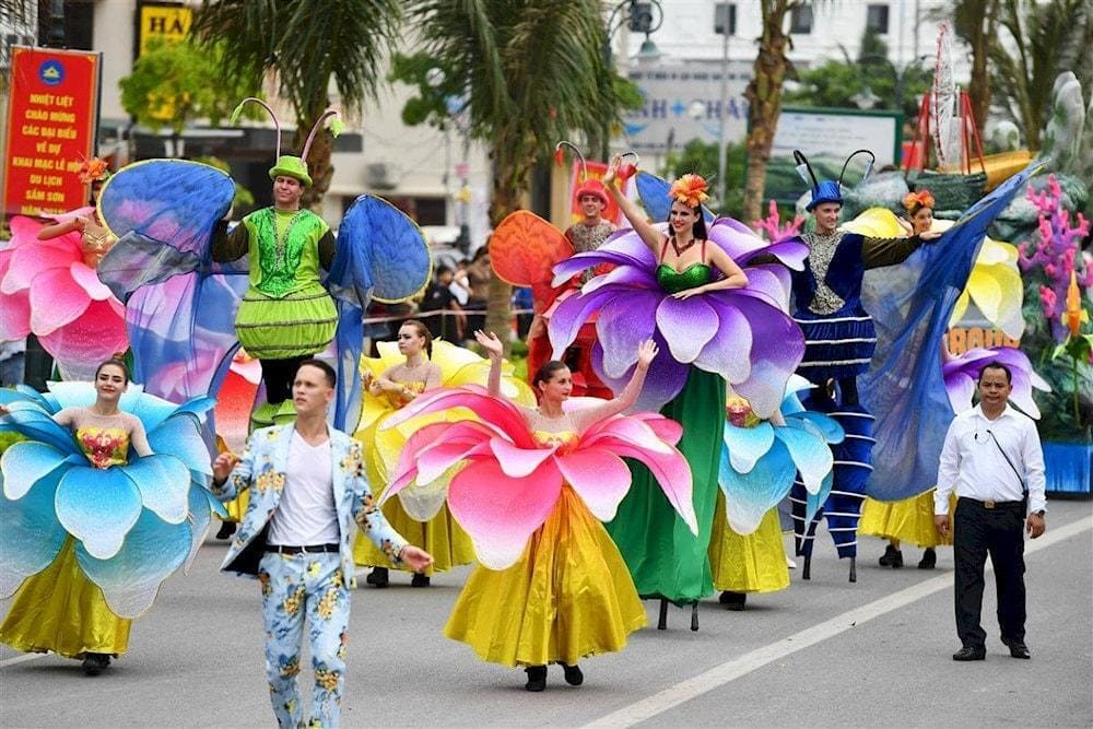 The vibrant atmosphere during the festival season in Sam Son
