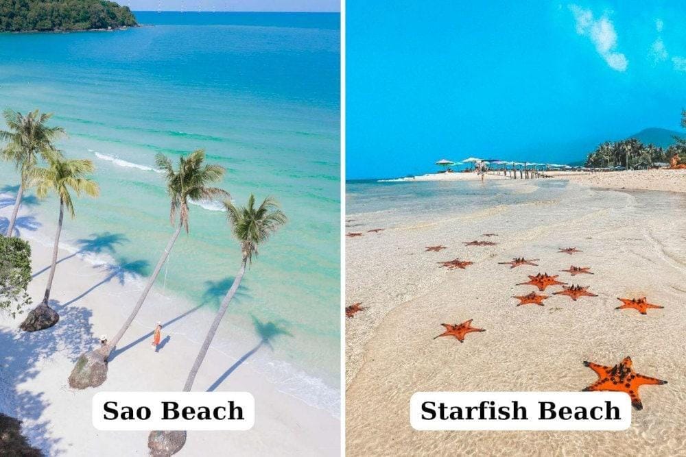 Sao Beach and Starfish Beach each gain their own unique charm