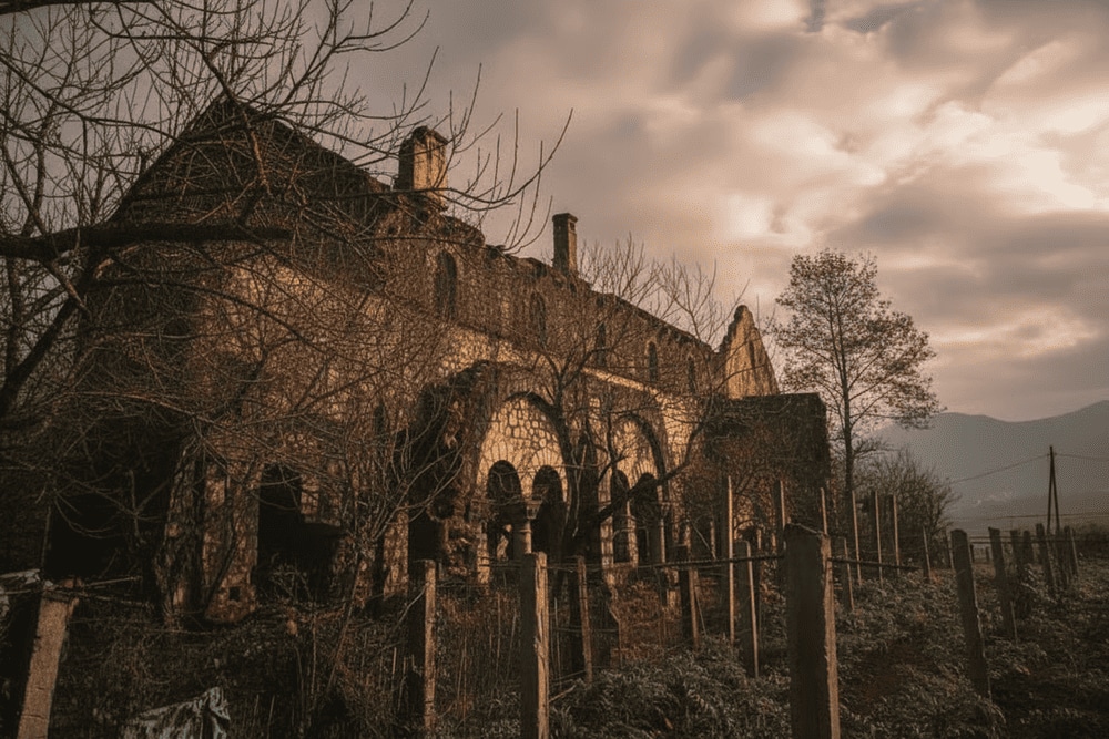 Before entering the Ta Phin village, you'll see an ancient monastery with mysterious architecture